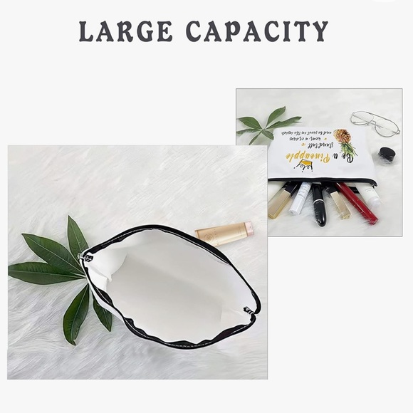 GREAT gift Idea or for you!“Be A Pineapple…Sweet on the Inside” Cosmetic Bag Wa… - Picture 5 of 8